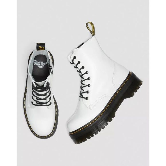Free People x Dr. Martens Jadon Smooth Leather Lace-Up Quad Platform Boots - Picture 1 of 15